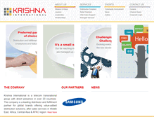 Tablet Screenshot of krishna-intl.com